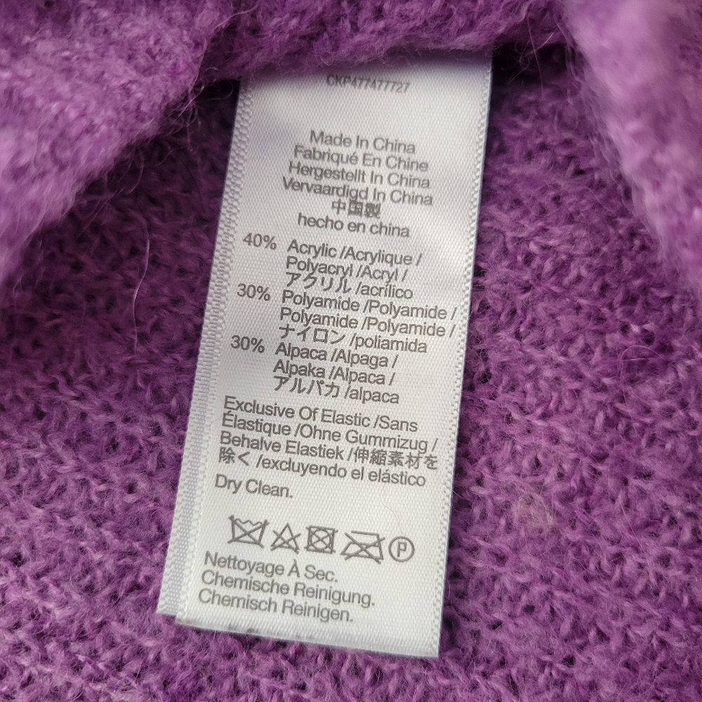 Madewell Ribbed Crewneck Sweater Heather Amethyst Purple Alpaca Size Small - Picture 4 of 5